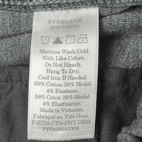Everlane The Dream Pant Elastic Waist Tapered Leg Knit Pants Gray Women XS NWT - Picture 10 of 11